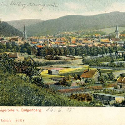 Bild vergrößern: PK_V_0005 Wernigerode Stadtansichten vom Galgenberg