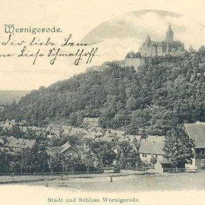 Bild vergrößern: PK_V_0012 Wernigerode Stadtansichten Stadt u.Schloss