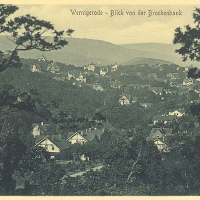 Bild vergrößern: PK_V_0047 Wernigerode Stadtansichten Blick von der Brockenbank