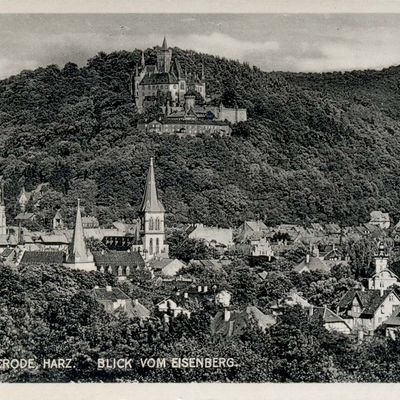 Bild vergrößern: PK_V_0054 Wernigerode Stadtansichten Blick v.Eisenb.