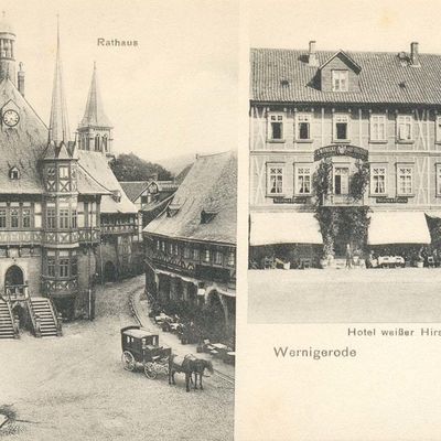 Bild vergrößern: PK_V_0079 Wernigerode Stadtansichten Rathaus Hotel Weißer Hirsch