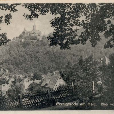 Bild vergrößern: PK_V_0086 Wernigerode Stadtansichten Blick von Stieglitzeck