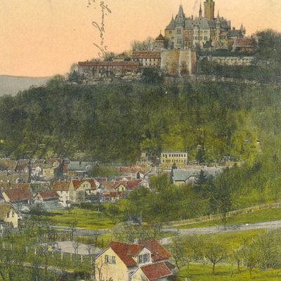 Bild vergrößern: PK_V_0089 Wernigerode Stadtansichten Blick z. Schloss