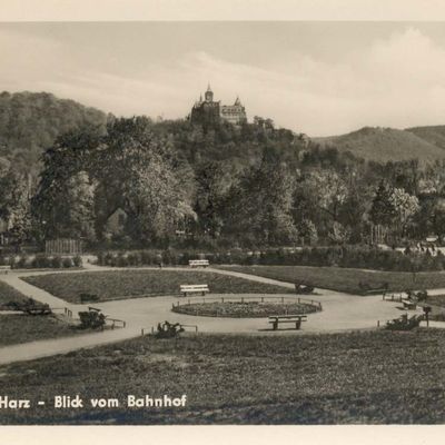 Bild vergrößern: PK_V_0093 Wernigerode Stadtansichten Blick vom Bahnhof