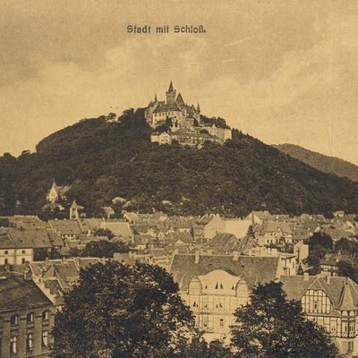 Bild vergrößern: PK_V_0105 Wernigerode Stadtansichten Stadt m. Schloss