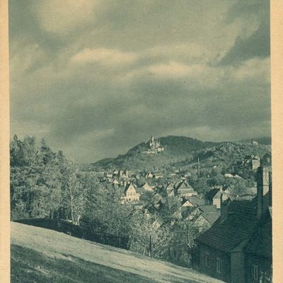 Bild vergrößern: PK_V_0134 Wernigerode Stadtansichten Schlossblick vom Ratskopf