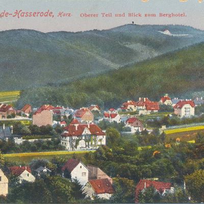 Bild vergrößern: PK_V_0143 Wernigerode Stadtansichten Hasserode Oberer Teil u. Blick zum Berghotel