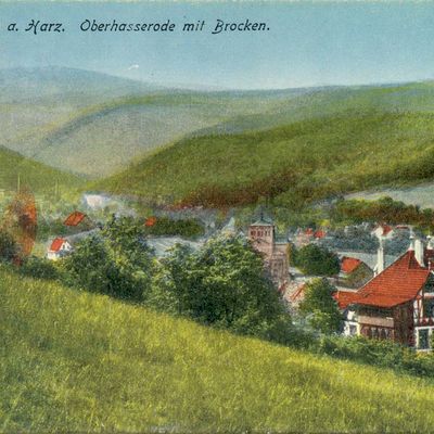 Bild vergrößern: PK_V_0145 Wernigerode Stadtansichten Oberhasserode mit Brocken