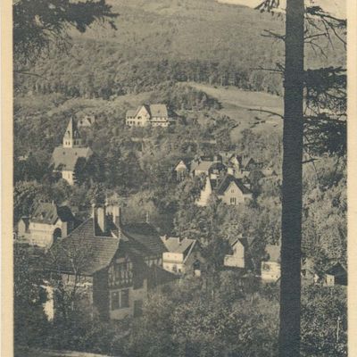 Bild vergrößern: PK_V_0165 Wernigerode Stadtansichten Hasserode mit Kirche u. Schöneberger Erholungsheim