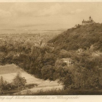 Bild vergrößern: PK_V_0225 Wernigerode Stadtansichten, Blick v. Eichberg auf Nöschenrode, Schloss Wernigerode