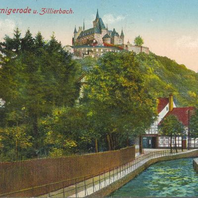 Bild vergrößern: PK_V_0320 Wernigerode Stadtansichten Schloss Wernigerode u. Zillierbach