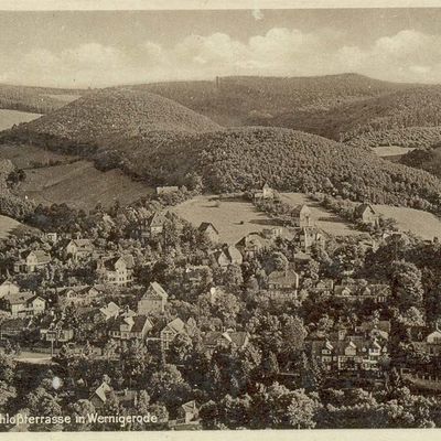 Bild vergrößern: PK_V_0029 Wernigerode Stadtansichten Blick von der Schlossterrasse