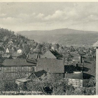 Bild vergrößern: PK_V_0058 Wernigerode Stadtansichten Lindenberg u. Blick z. Brocken