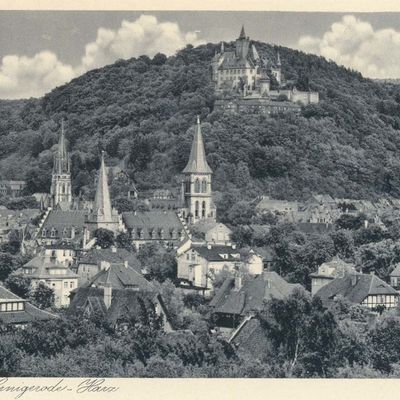 Bild vergrößern: PK_V_0082 Wernigerode Stadtansichten Blick auf Wgd.