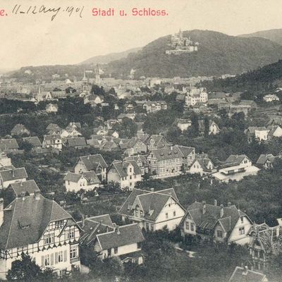 Bild vergrößern: PK_V_0083 Wernigerode Stadtansichten Stadt u. Schloss