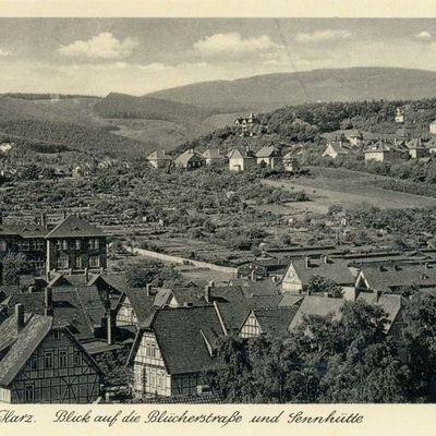 Bild vergrößern: PK_V_0124 Wernigerode Stadtansichten Blick auf die Blücherstr. u. Sennhütte