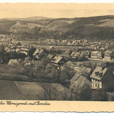 Bild vergrößern: PK_V_0156 Wernigerode Stadtansichten Hasserode bei Wernigerode mit Brocken