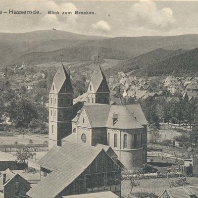 Bild vergrößern: PK_V_0161 Wernigerode Stadtansichten Blick zum Brocken