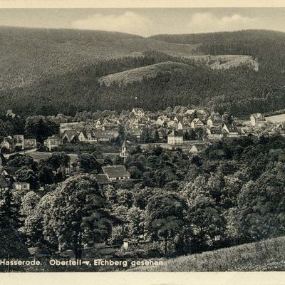 Bild vergrößern: PK_V_0174 Wernigerode Stadtansichten Hasserode Oberteil vom Eichberg gesehen