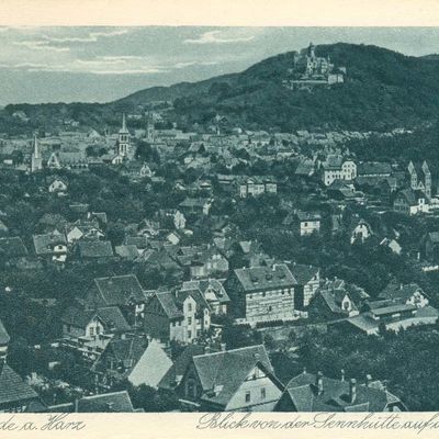 Bild vergrößern: PK_V_0279 Wernigerode Stadtansichten Wernigerode m. Schloss