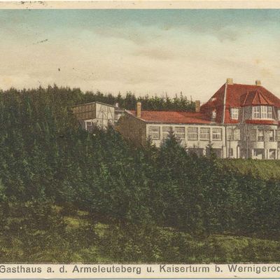 Bild vergrößern: PK_VI_0070 Wernigerode Ausflugsziele Berg-Gasthaus a. d. Armeleuteberg u. Kaiserturm