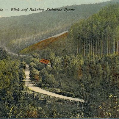 Bild vergrößern: PK_VI_0107 Wernigerode Ausflugsziele Blick auf Bahnhof Steinerne Renne