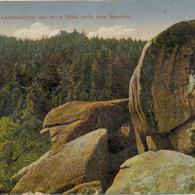 Bild vergrößern: PK_VI_0158 Wernigerode Ausflugsziele Leistenklippen u. Blick n. d. Brocken