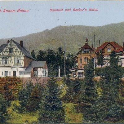 Bild vergrößern: PK_VI_0182 Wernigerode Ausflugsziele Drei Annen Hohne Bahnhof und Beckers Hotel