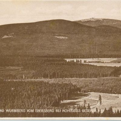 Bild vergrößern: PK_IX_0048 Wernigerode Brocken Brocken und Wurmberg vom Ebersberg u. Hohegeiß gesehen