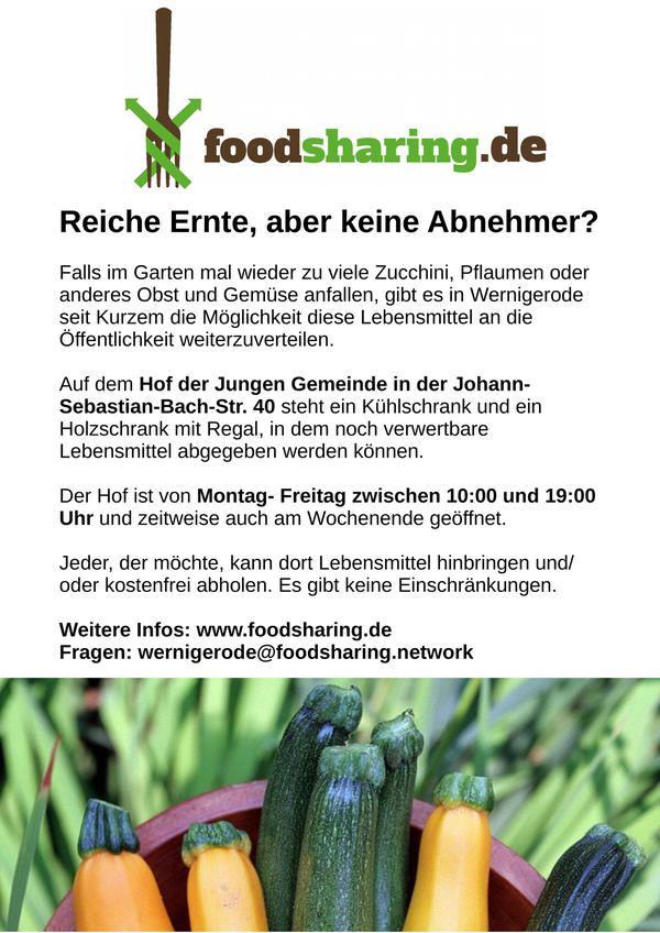 Bild vergrößern: Foodsharing in Wernigerode